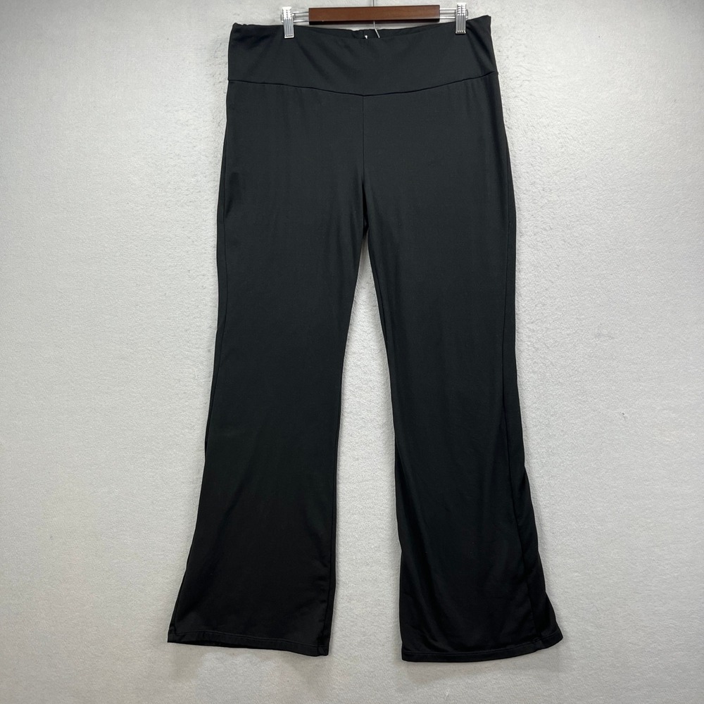 Baby Phat Yoga Pants Womens 2X Black Flare Leg Stretch Athleisure Y2K Gym Active